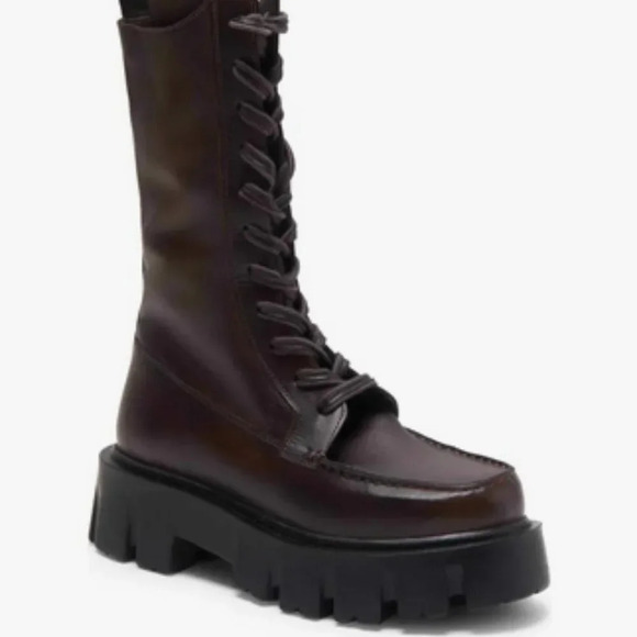 NWOT Free People Jones Lug Sole Combat Boot in Hot Fudge. Sz: 7 - Picture 1 of 12